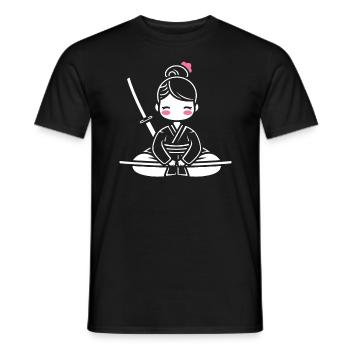 iaido - T-shirt homme - noir - Devant - AI Model Male 178 light (178cm)