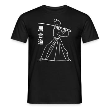 iaido - T-shirt homme - noir - Devant - AI Model Male 178 light (178cm)