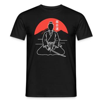 iaido - Men's T-Shirt - black - Front - AI Model Male 178 light (178cm)