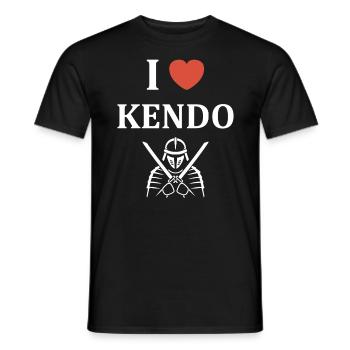 KENDO - Men's T-Shirt - black - Front - AI Model Male 178 light (178cm)