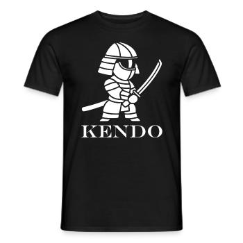 KENDO - Men's T-Shirt - black - Front - AI Model Male 178 light (178cm)