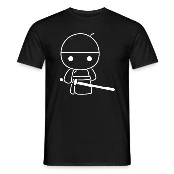 KENDO - Men's T-Shirt - black - Front - AI Model Male 178 light (178cm)