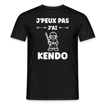 KENDO - Men's T-Shirt - black - Front - AI Model Male 178 light (178cm)