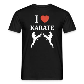 Karate - Männer T-Shirt - Schwarz - Vorne - AI Model Male 178 light (178cm)