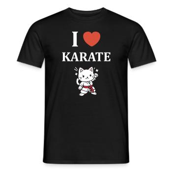 Karate - Männer T-Shirt - Schwarz - Vorne - AI Model Male 178 light (178cm)