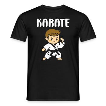 Karate - Männer T-Shirt - Schwarz - Vorne - AI Model Male 178 light (178cm)