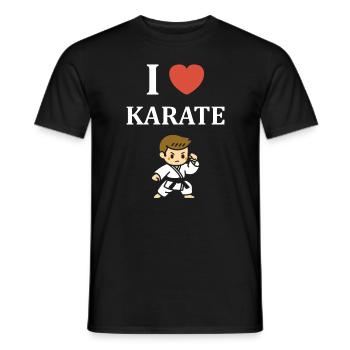Karate - Männer T-Shirt - Schwarz - Vorne - AI Model Male 178 light (178cm)