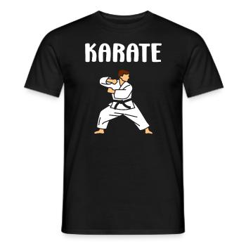 karate - Men's T-Shirt - black - Front - AI Model Male 178 light (178cm)