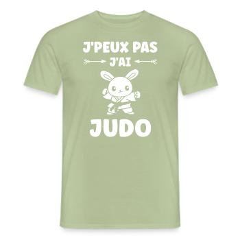 Judo - Männer T-Shirt - Sage - Vorne - AI Model Male 178 light (178cm)