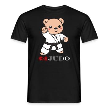 judo - Men's T-Shirt - black - Front - AI Model Male 178 light (178cm)