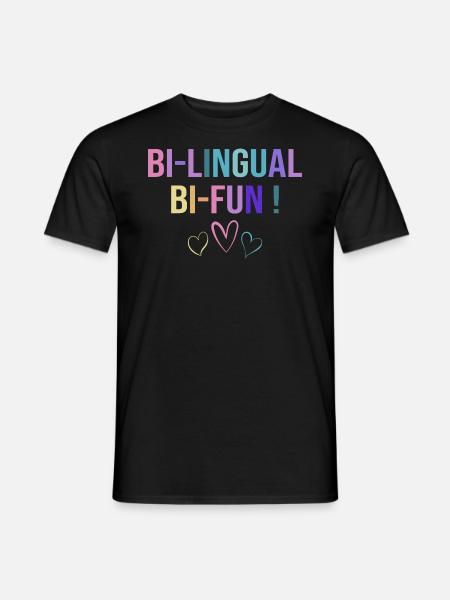 Éducation Bilingue Humour Enseignant - T-shirt homme - noir