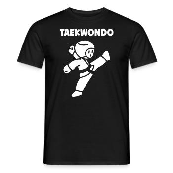 Taekwondo - Men's T-Shirt - black - Front - AI Model Male 178 light (178cm)
