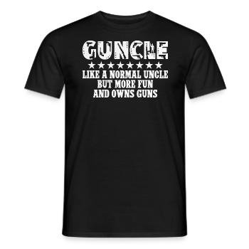 Humor Uncle Passionate Guns - Men's T-Shirt - black - Front - AI Model Male 178 light (178cm)