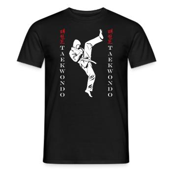 Taekwondo - Men's T-Shirt - black - Front - AI Model Male 178 light (178cm)