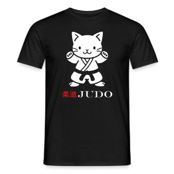judo - Men's T-Shirt - black - Front - AI Model Male 178 light (178cm)