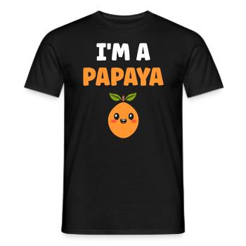 Papaya - Männer T-Shirt - Schwarz - Vorne - AI Model Male 178 light (178cm)