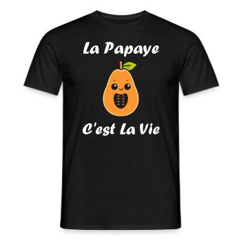 papaye - T-shirt homme - noir - Devant - AI Model Male 178 light (178cm)