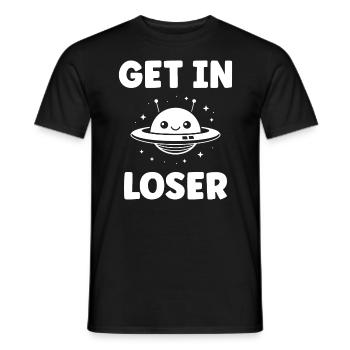 flying saucer - Men's T-Shirt - black - Front - AI Model Male 178 light (178cm)