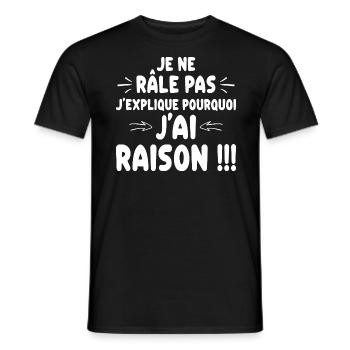 Humour Râleuse Cadeau Rigolo Femme - T-shirt homme - noir - Devant - AI Model Male 178 light (178cm)