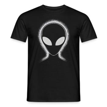 Alien Face - Men's T-Shirt - black - Front - AI Model Male 178 light (178cm)