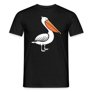 pelican - Men's T-Shirt - black - Front - AI Model Male 178 light (178cm)