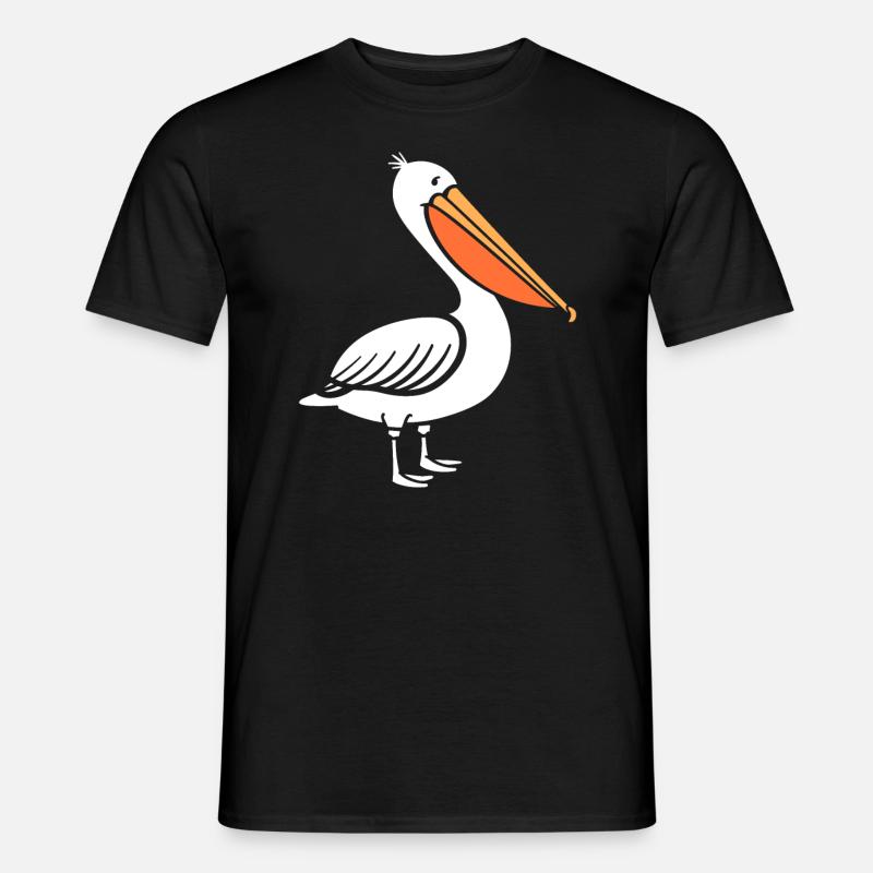Pelikan - Männer T-Shirt - Schwarz