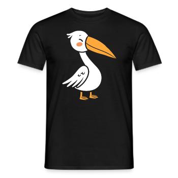 pelican - Men's T-Shirt - black - Front - AI Model Male 178 light (178cm)