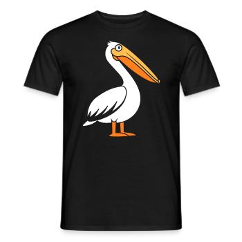 Pelican - Men's T-Shirt - black - Front - AI Model Male 178 light (178cm)