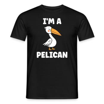 Pelican - Men's T-Shirt - black - Front - AI Model Male 178 light (178cm)