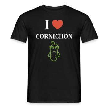 cornichon - T-shirt homme - noir - Devant - AI Model Male 178 light (178cm)
