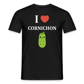 cornichon - T-shirt homme - noir - Devant - AI Model Male 178 light (178cm)