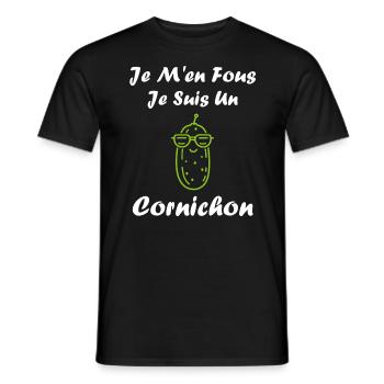 cornichon - T-shirt homme - noir - Devant - AI Model Male 178 light (178cm)