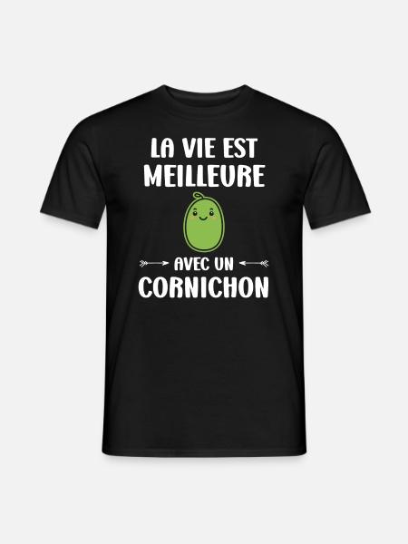 cornichon - T-shirt homme - noir