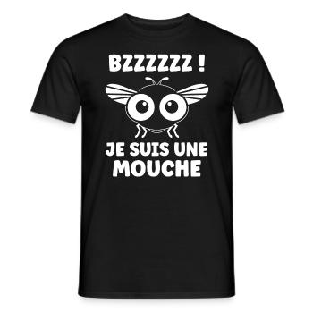 Insect Quote Fly Humor - Men's T-Shirt - black - Front - AI Model Male 178 light (178cm)