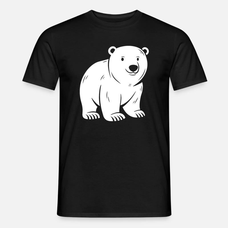 Eisbär - Männer T-Shirt - Schwarz