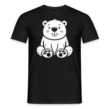 polar bear - Men's T-Shirt - black - Front - AI Model Male 178 light (178cm)