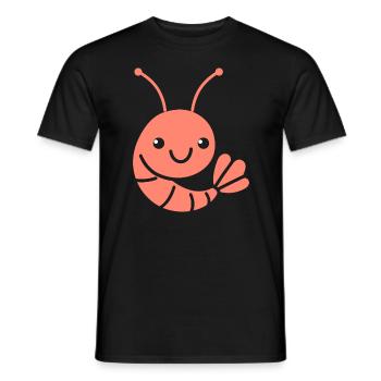 Shrimp - Men's T-Shirt - black - Front - AI Model Male 178 light (178cm)