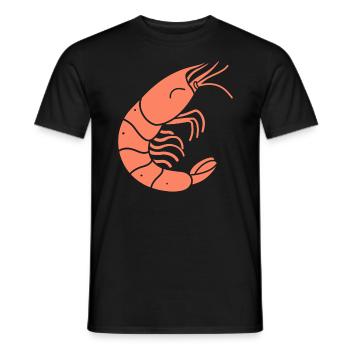 Shrimp - Men's T-Shirt - black - Front - AI Model Male 178 light (178cm)