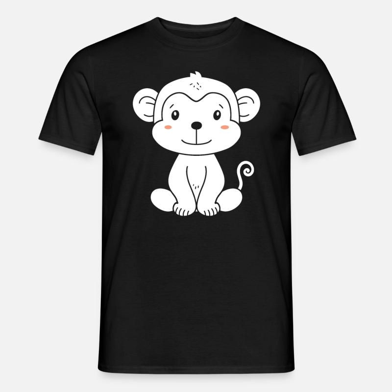 Pavian-Affe - Männer T-Shirt - Schwarz