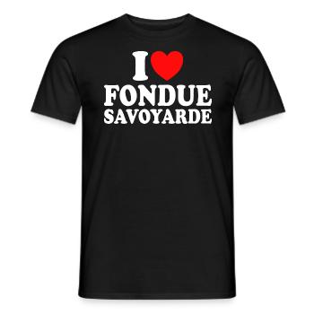 Weihnachten Ich liebe Fondue Savoyer Küche - Männer T-Shirt - Schwarz - Vorne - AI Model Male 178 light (178cm)