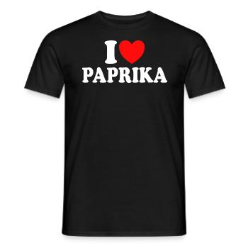 Ich liebe Paprika Humor Paprika Kochen - Männer T-Shirt - Schwarz - Vorne - AI Model Male 178 light (178cm)