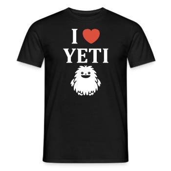 Yeti - T-shirt homme - noir - Devant - AI Model Male 178 light (178cm)
