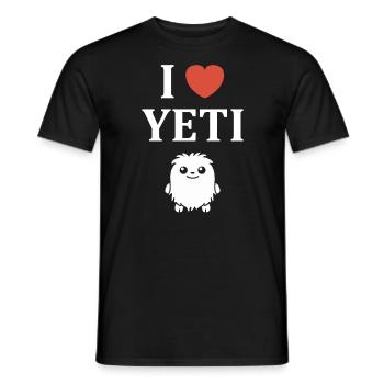 Yeti - T-shirt homme - noir - Devant - AI Model Male 178 light (178cm)