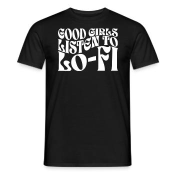 Mädchen Lofi B - Männer T-Shirt - Schwarz - Vorne - AI Model Male 178 light (178cm)