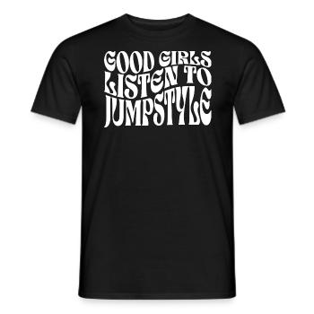 Filles Écoutent De La Jumpstyle EDM - T-shirt homme - noir - Devant - AI Model Male 178 light (178cm)