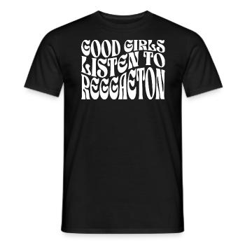 Meilleures Filles Écoutent Du Reggaeton - T-shirt homme - noir - Devant - AI Model Male 178 light (178cm)
