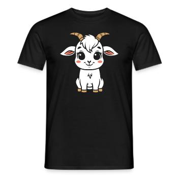 He-goat - Men's T-Shirt - black - Front - AI Model Male 178 light (178cm)