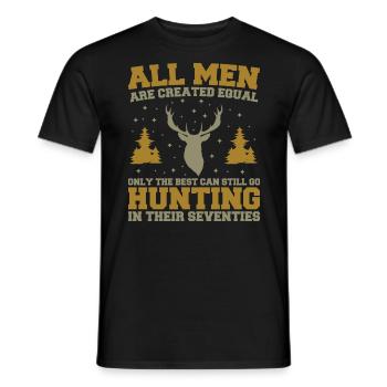 The best can still go hunting in their seventies - T-shirt homme - noir - Devant - AI Model Male 178 light (178cm)