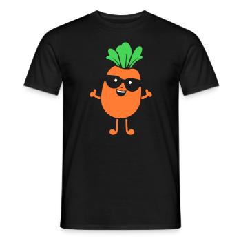 Carrot - Men's T-Shirt - black - Front - AI Model Male 178 light (178cm)