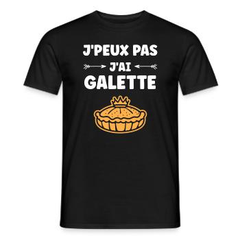 Galette - T-shirt homme - noir - Devant - AI Model Male 178 light (178cm)